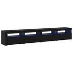 vidaXL Ensemble de Meuble TV 3 Pièces Chêne noir 240 x 35 x 40 cm