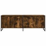 vidaXL Meuble TV Chêne Fumé 140 x 36 x 49.5 cm Bois d'ingénierie