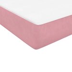 vidaXL Sommier à lattes de lit avec matelas rose 90x220 cm velours