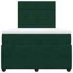 vidaXL Sommier à lattes de lit avec matelas vert foncé 120x190 cm