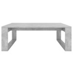 vidaXL Table basse Gris béton 100x100x35 cm Bois d'ingénierie