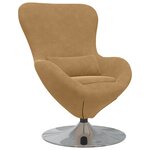 Fauteuil œuf velours marron vidaXL