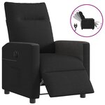 vidaXL Fauteuil inclinable électrique Noir Tissu