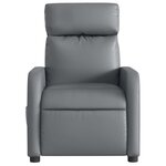 vidaXL Fauteuil inclinable électrique Gris Similicuir