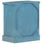 vidaXL Table de chevet Bois de manguier massif 40x30x50 cm Bleu