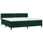 vidaXL Sommier à lattes de lit et matelas Vert foncé 200x200cm Velours