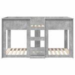 vidaXL Lit Superposé pour Enfants Gris béton 90 x 200 cm