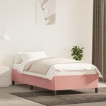 vidaXL Cadre de lit Rose 90x200 cm Velours