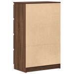 vidaXL Buffet Chêne marron 60x35x98 5 cm Bois d'ingénierie