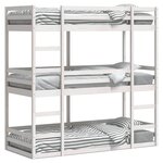 vidaXL Lit superposé triple sans matelas 90x200 cm bois de pin massif