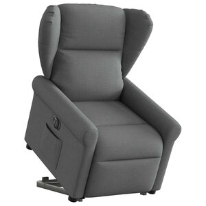 vidaXL Fauteuil inclinable électrique gris foncé tissu