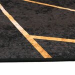 vidaXL Tapis lavable noir et doré 120x180 cm antidérapant