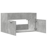 vidaXL Armoire de lavabo de salle de bain gris béton bois d'ingénierie