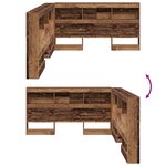 vidaXL Tête de lit de rangement Bois Ancien 140 cm Bois d'ingénierie