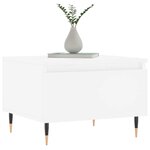 vidaXL Table basse blanc 50x46x35 cm bois d'ingénierie