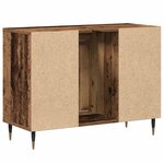 vidaXL Cabinet de salle de bain avec porte Bois ancien 80 x 33 x 60 cm