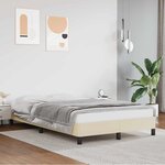 vidaXL Cadre de lit sans matelas crème 120x190 cm similicuir
