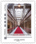 Collector 4 timbres - Passages et Galeries de Paris - Lettre Verte