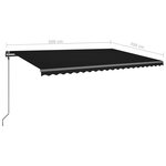 vidaXL Auvent manuel rétractable avec LED 5x3 5 m Anthracite