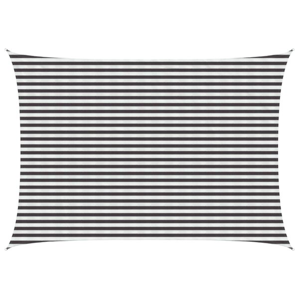 vidaXL Voile d'ombre 3 5 x 5 m HDPE Rectangulaire Anthracite et blanc