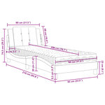 vidaXL Lit avec matelas cappuccino 80x200 cm similicuir