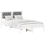 vidaXL Cadre de lit Gris clair 120 x 200 cm Pin massif