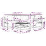 vidaXL Ensemble de canapés d'extérieur 5 pc Blanc et Beige Polyester