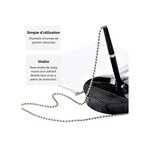 Stylo sur Socle Chaînette Chromée 52cm Noir FELLOWES