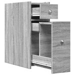 vidaXL Armoire de salle de bain étroite avec roulettes sonoma gris