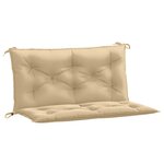 vidaXL Coussins de banc de jardin lot de 2 beige mélangé tissu