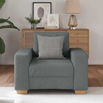 vidaXL Fauteuil Gris foncé 60 cm Tissu