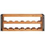vidaXL Étagère à vin Marron 100 x 45 x 33 cm Bois d'Acacia Massif