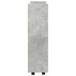 vidaXL Chariot de rangement étroit 3 niveaux gris béton