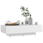 vidaXL Table basse blanc 100x49 5x31 cm bois d'ingénierie