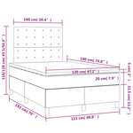 vidaXL Sommier à lattes de lit avec matelas noir 120x190 cm velours