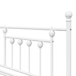 vidaXL Lit Daybed avec Matelas Trundle Blanc 107x203 cm Acier