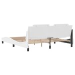 vidaXL Cadre de lit sans matelas Zadar blanc 180x200 cm similicuir