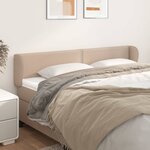 vidaXL Tête de lit avec oreilles Cappuccino 163x23x78/88 cm Similicuir