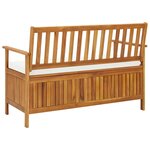 vidaXL Banc de rangement de jardin Bois d'acacia solide 120x63x84 cm