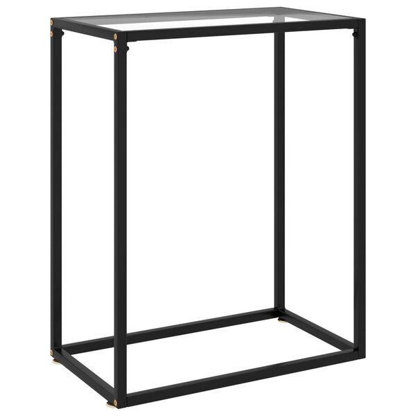 vidaXL Table console Transparent 60x35x75 cm Verre trempé