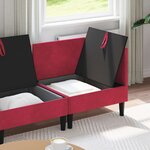vidaXL Ensemble de meubles pour le salon 3 Pièces Bordeaux Velours