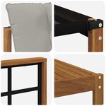 vidaXL Ensemble de canapés d'extérieur 6 pc Naturel et gris clair