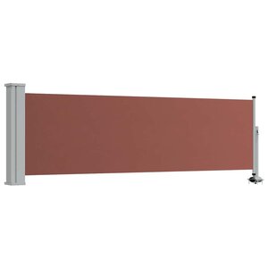 vidaXL Auvent latéral rétractable de patio 80x300 cm Marron