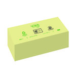 Notes repositionnables jaune recyclées post-it 38 x 51 mm - bloc de 100 feuilles - lot de 12