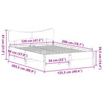 vidaXL Cadre de lit sans matelas cire marron 120x200cm bois pin massif