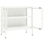 vidaXL Buffet Blanc 70x35x70 cm Acier et verre