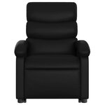 vidaXL Fauteuil inclinable de massage électrique noir similicuir