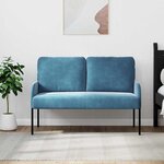 vidaXL Canapés avec coussin 110cm Bleu Contreplaqué