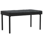 vidaXL Housse de Table Uni Noir 142 x 82 x 15 cm tissu