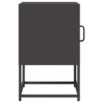 vidaXL Table de chevet noir 36x39x60 5 cm acier laminé à froid